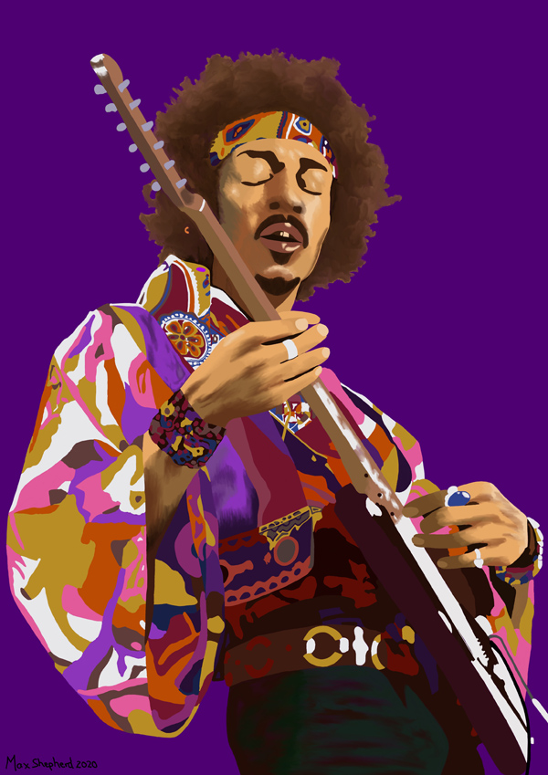 Jimi plays Purple Haze