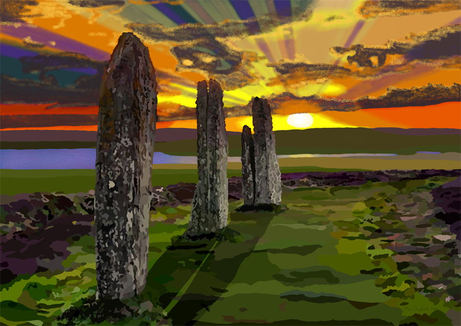 Sunset at Brodgar